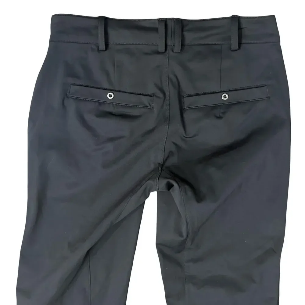 Lululemon Here To There Pant Black Vegan Leather Side Panels Slim size 4 NEW Tag